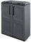 Intec - Cubo de basura de clasificación selectiva con 2 bolsas para mueble de altura media 68 x 37 x 84 cm, 2 anillas de soporte de bolsa 2 puertas