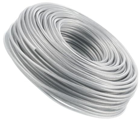 TINEASUR Fadenspule Rasentrimmer Professionelle Rasentrimmerfaden 45m Ähfaden Verschleißfester Stahldrahtschnur Für Rasentrimmer Und Äher Langlebiges Ähzubehör Für Gartenpflege