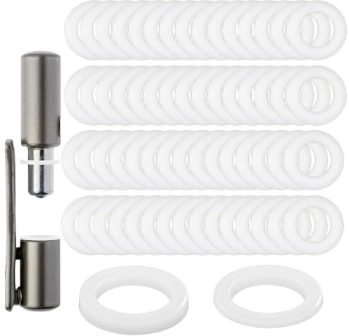 CPYJW 60 Pièces Rondelles Pour Gonds De Porte,Entretoise Plastique（30 Pièces 15 * 1mm + 30 Pièces 15 * 2 mm ）Pour Portail Exterieur Cache Gond Porte