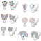 Guyode 6 Paia Orecchini Bambina Clip, Orecchini Bambina Anallergici, Senza Buco Colorati, Clip Donna Anallergici, Carino Colorati per Donne Ragazze (A)