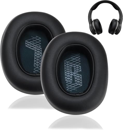 2PCS Replacement Ear Pads for JBL Live 650BTNC, 660BTNC, Over-Ear Headphones - Black Upgraded Memory Foam Earpads Replacement Earmuffs Leather Earpads Cushions
