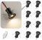 HHTUN 902 LED Downlight DC12V 1W, geeignet für Bücherregale, Schränke und verschiedene Anzeigeschränke als dekorative Lichter, eingebettete Installation, mit Stromversorgung (3000K, Schwarz, 9Pack)