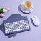 FKRTQIYN Wireless Rechargeable Keyboard And Mouse Combo Compatible with Tablets Phones And Laptops Compatible With 10 Inch Devices(X4 purple)