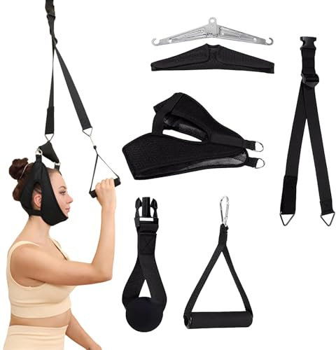 Generisch Professionelles Nackenzuggerät, Nacken Traktionsgerät Hängematte Tür Korrektive Halswirbel, Tragbare Nackenstrecker-Hängematte Zur Linderung Von Nackenschmerzen,Für Männer Frauen