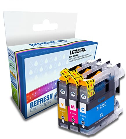 Refresh Cartridges Compatible Ink Cartridge Replacement for Brother LC225XL (Multi-Colour)