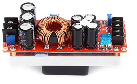 Walfront 1200W DC Step UP Konstantstrom, Boost Converter Step-up Stromversorgung Modul mit Lüfter Befestige Säulen LED Treiber 10-60V bis 12-83V