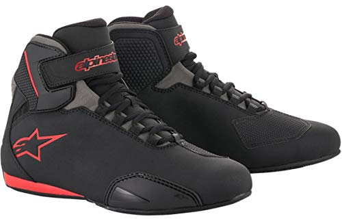 Alpinestars, Sektor Street - Zapatillas de moto para hombre, color negro, gris y rojo, talla 46