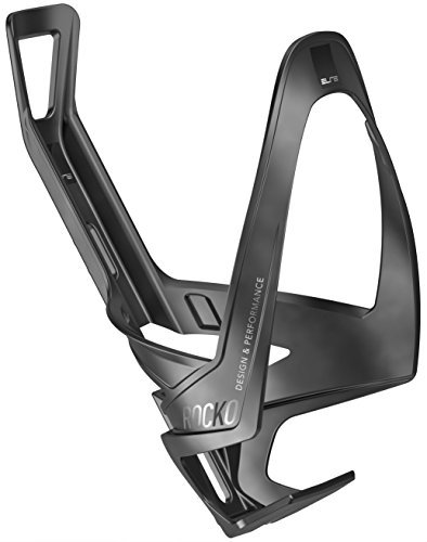 Elite Rocko Carbon Fibre Cycling Bottle Cage - Stealth / Cycling Bicycle Cycle MTB Mountain Road Biking Bike Riding Ride Racing Race Bidon Vessel Plastic Holder Carrier Universal Frame Mount Bracket