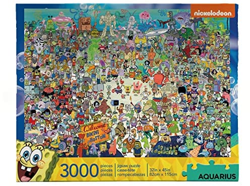 Aquarius Spongebob-Schwammkopf-Puzzle (3000-Teile-Puzzle), offiziell Lizenziertes Spongebob Merchandise und Sammlerstück, blendfrei, präzise Passform, 81,3 x 114,7 cm