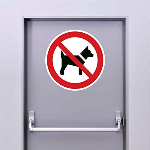 Autocollant Panneau Interdit aux Chiens - ISO7010 - P021-5cm x 5cm