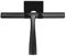 Ambrosya® | Extractor de Ducha Exclusivo de Acero Inoxidable | Extractor de baño Tirador de la Ducha Tirador de la Ventana Soporte del Limpiador WC (Acero Inoxidable (Negro))