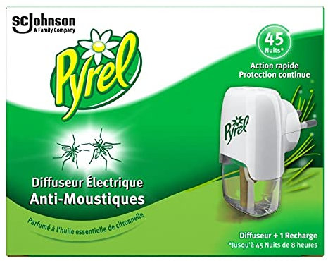 PYREL - Diffuseur Electrique Liquide Citronnelle 45 Nuits - Lot De 3 - Livraison Gratuite