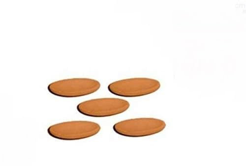 DUE ESSE CHRISTMAS S.r.l. 4 conf. Set 5 piattini in Terracotta Decorazioni presepe 20 Piatti ovali cm 4