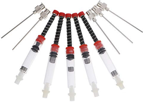 NUOBESTY 5Pcs Fountain Pen Ink Filler Spring Converter with Removable Standard Size Red