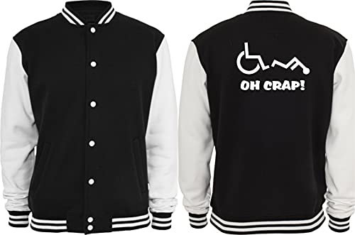 Textilhandel Hering Collegejacke - Rollstuhl Oh Mist (Schwarz, x_l)