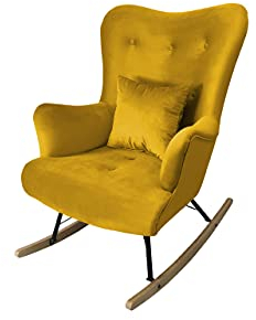 Mirjan24 Schaukelstuhl Hosul Schaukelsessel im skandinavischen Stil, Schwingsessel, Polstersessel, Fernsehsessel, Armsessel, Top-Qualität Sitzmöbel, Ohrensessel (Magic Velvet 2234)