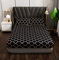 Damier Spannbettlaken 180 x 200 cm – schwarz – geometrisches Muster – weiche Mikrofaser – geeignet für 30 cm Matratze