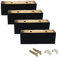 Pieds de Meubles en Bois Solides Naturel 4 Pièces Robustes,Remplacement Pieds D'armoire de Pieds de Lit de Pieds pour Canapé Noires,Peut Transporter Jusqu'à 500 KG (5cm/2in,Rectangle)