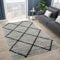 Teppich-Home Teppich Wohnzimmer Shaggy weich modern Rauten Muster Grau Anthrazit Creme Schwarz Rot Lila Beige, Farbe:Grau/Anthrazit, Maße:160x220 cm