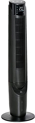 HOMCOM 2.8L 2-in-1 Evaporative Air Cooler, Portable Tower Fan with 4 Modes, 3 Speed, Remote Control, 12H Timer, Oscillating for Home Bedroom, Black