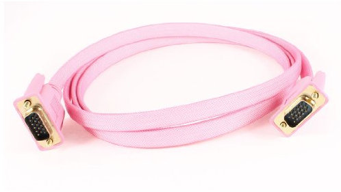 Ruilogod HD15 14 Pin maschio a maschio connettore M/M adattatore VGA cavo rosa 1,8 m