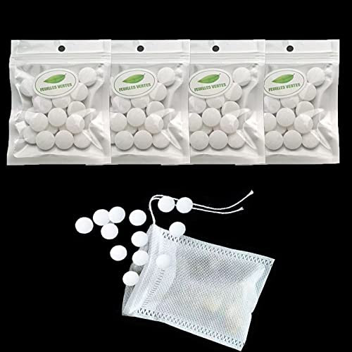 80 Pieces Insect Balls, Moth Protection, Natural Moth Balls, Wardrobe Mildew and Anti-Insect Toilet Deodorant Fragrance (80), Snow white