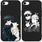 LYUBFDC 2 Stück Handyhülle für iPhone 8/iPhone 7/iPhone SE 2022/2020 Hülle 4.7'' Anime Jungs Gojo Satoru Itadori Yuji Manga Muster Schwarz Schutzhülle TPU Silikon Case für iPhone SE 3, 1