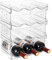 IEEK 4 Pack Stackable Wine and Water Bottle Holder Free-Standing Fridge Wine Bottle Organizers Clear Plastic Water Bottle Holder for Cabinet,Refrigerator,Pantry,Kitchen Countertops,Holds 12 Bottles