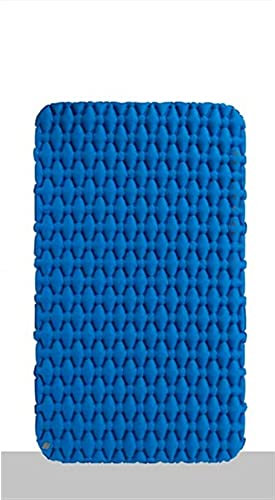 Aufblasbare Schlafmatratze, leichte, feuchtigkeitsbeständige Luftmatratze, Isomatte, aufblasbare Matratze, Campingmatte für 2 Personen (Farbe: Blau, Größe: Zwei Sitze) (Blau, Zwei Sitze) Beautiful