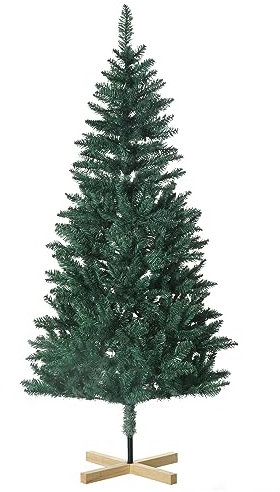 HOMCOM Árbol de Navidad Artificial 180 cm Árbol de Navidad Frondoso con 536 Ramas Apertura Automática y Base Cruzad de Madera Decoración para Interiores Ø90x180 cm Verde