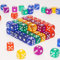 30 Pezzi 12mm Dadi 6 Facce, 5 Colori Traslucidi, per Giochi da Tavolo, Giochi con Dadi e Matematici