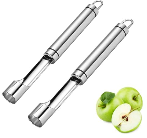2pcs Apfelentkerner,einfaches Entfernen von Apfelkernen apfelausstecher,Edelstahl Apfelausstecher ,Griff apfelentkerner,für Sugar Snap Peeling Weißdorn Rotes Datum Kirsche,Küche corer.