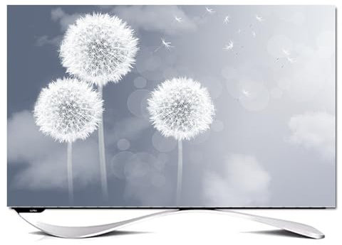 BLUEZY Hülle Bezug für Fernsehen Schutzhülle Für TV Und Monitor 32-85 Zoll für LCD, LED, Indoor helle Staubschutz TV-Abdeckung Tv-Abdeckung Für Den Innenbereich, Polyester Material J,45-48in