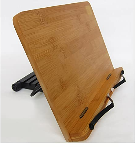 RedAeL Verstellbarer Kochbuchständer mit Clip – freihändiger Buchhalter zum Lesen am Schreibtisch – Faltbarer Tablet-Rezept-Lehrbuch-Handy-Buchständer (kleine Größe)