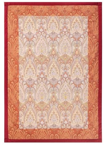 Bassetti ISOVABELLA Plaid aus 100% Baumwolle in der Farbe Rosso R1, Maße: 135x190 cm - 9330114