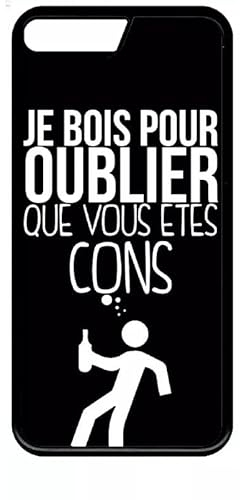 Générique Coque pour iphone se 2020 - Je Bois pour Oublier Que Vous etes Con 1 - Noir