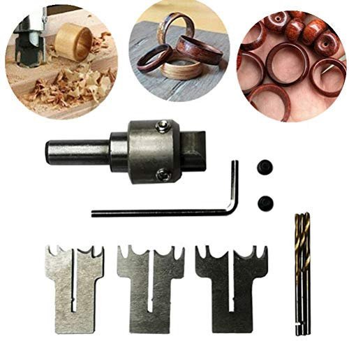Juego de Brocas para Hacer Anillos de Madera Gruesa, Juego de Brocas para Hacer Anillos de Madera de Acero, Bricolaje para el Hogar para Hacer Joyas, Taladro de Anillo de Acero