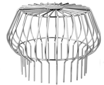 BBTISG Rete di Scarico per Tetto In Acciaio Inox Resistente Alle Intemperie Flessibile Protezione per Grondaie Previene L'intasamento dei Tubi con Foglie (200mm)