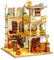 Vinbosion Weinlese Buchhandlung Bauklötze Set,Dreistöckiges Haus Blocks Modell mit Buch-Ecke,Spielzeug Geschenk für Kinder und Erwachsene(3028PCS)