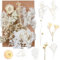 Natürliche Getrocknete Blumen, Blumen Natürliche Gemischte, Trockenblumen zum Basteln, Trockenblumen Set für Kunst Basteln DIY Harz Scrapbooking Handwerk Karten Machen Hochzeit (Weiß)