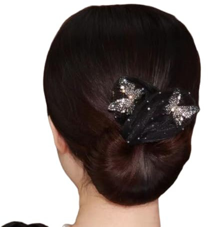 Insstyle Full Star Flower Hair Accessories,Hand Embroidered Flowers Deft Bun,Deft Bun Hair Twister,Insstyle Flower Hair Bun Roller Elegant Lazy Hair Curler for Women Girls (#9)