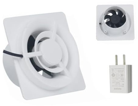 UEGFSIJRF Ventilateur De Salle De Bain De 2 Pouces, Ventilateur D'aération Mural, Ventilateur D'appoint avec Minuterie D'échappement Et D'admission for Le Plafond De La Pièce, Le Garage,(Intake Fan)