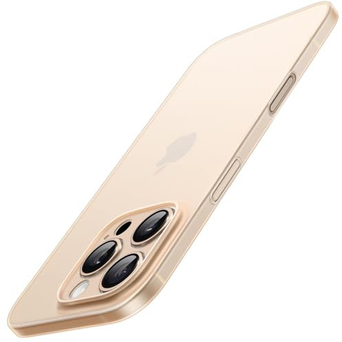 JETech 0.6mm Ultra Slim Case for iPhone 16 Pro Max 6.9 Inch, Camera Lens Full Protection, Lightweight Matte Finish PP Material Hard Minimalist Cover (Desert Titanium)