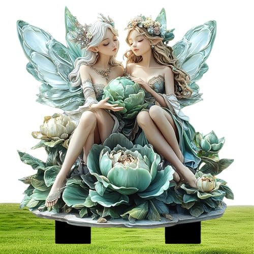 Garten Feen Garten Schreibtisch Ornament Zaun Ornament Feengarten Zubehör Gartenzwerg Figuren Feengarten Feen Feen Dekoration für Blumentopf Dekoration