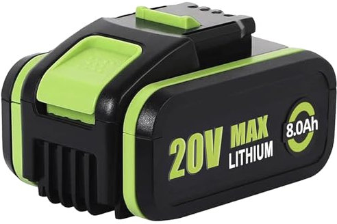 High Capacity 8.0Ah/8000mAh Replacement Battery WA3553/WA3551 for Worx 20V Cordless Power Tools WA3551 WA3572 WA3553 WX390 WX176 WX178 WU268 WX166.4 WX372.1 WX800 WG259E WA3760 WA3881
