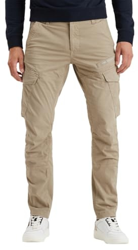PME Legend Herren Cargohose NORDROP - Tapered Fit - Blau Beige Oliv Grün W29-W40, Größe:32W / 36L, Farbe:Plaza Taupe 9005
