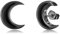 Schwarzer Onyx Ohrstecker 925 Sterling Silber Viking Mond Ohrringe Viking Runen Ohrstecker Schmuck Geschenke für Frauen Männer