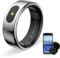 HPLSZCN Smart Ring für Herren & Damen - Touch-Steuerbarer Fitness Tracker, 5ATM Wasserdichter Smart Rings, Kompatibel mit iOS & Android (Silber, 13)