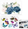 Nurila 4 Stück Auto Aufkleber, Auto Aufkleber Groß, 3D Aufkleber, Fun Aufkleber Tuning-Aufkleber Car Sticker für Motorrad, Pickup (Blumen28*20cm*2, Schmetterlinge21*30cm*2)