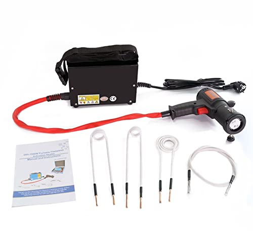 Magnetisches Induktionsheizungs-Set, 1500 W elektromagnetische Heizung mit 4 Spulen zur Rostentfernung und zur Reparatur von Schrauben